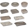 Handfat grå ⌀40x12 cm marmor vidaXL – miniatyr 7