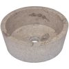 Handfat grå ⌀40x15 cm marmor vidaXL – miniatyr 2