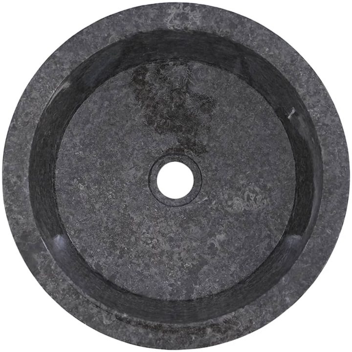 Handfat grå ⌀40x15 cm marmor vidaXL – bild 7