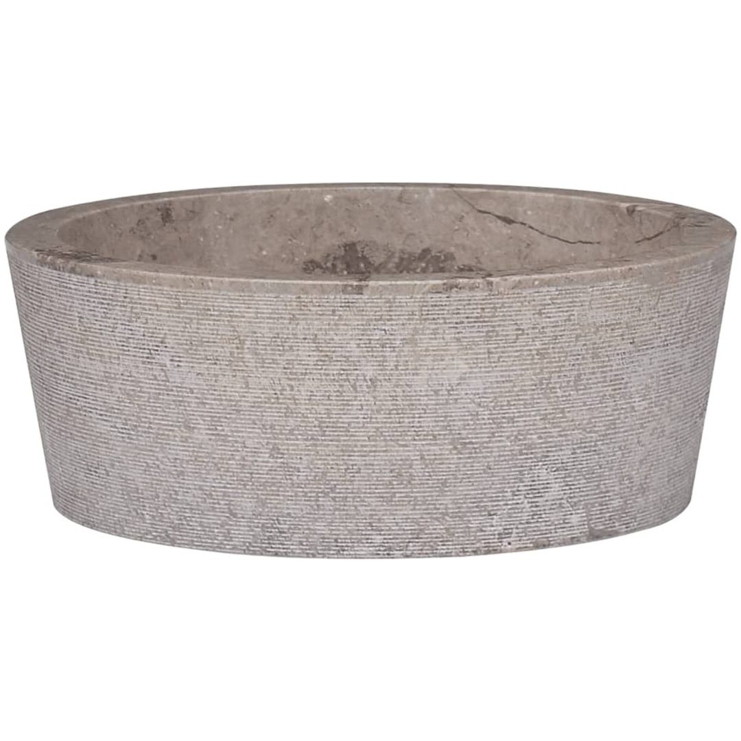 Handfat grå ⌀40x15 cm marmor vidaXL