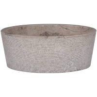 Handfat grå ⌀40x15 cm marmor vidaXL