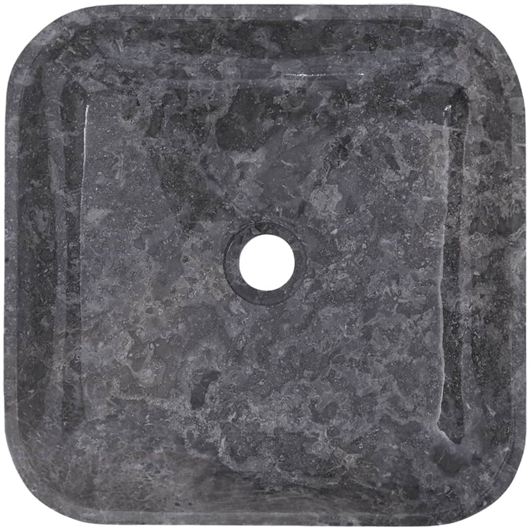 Handfat grå 40x40x10 cm marmor vidaXL – bild 11