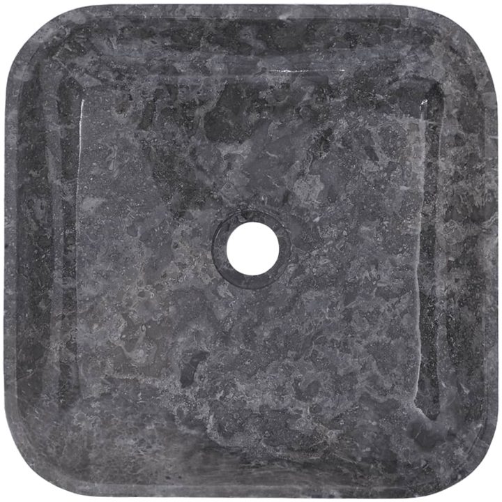Handfat grå 40x40x10 cm marmor vidaXL – bild 11