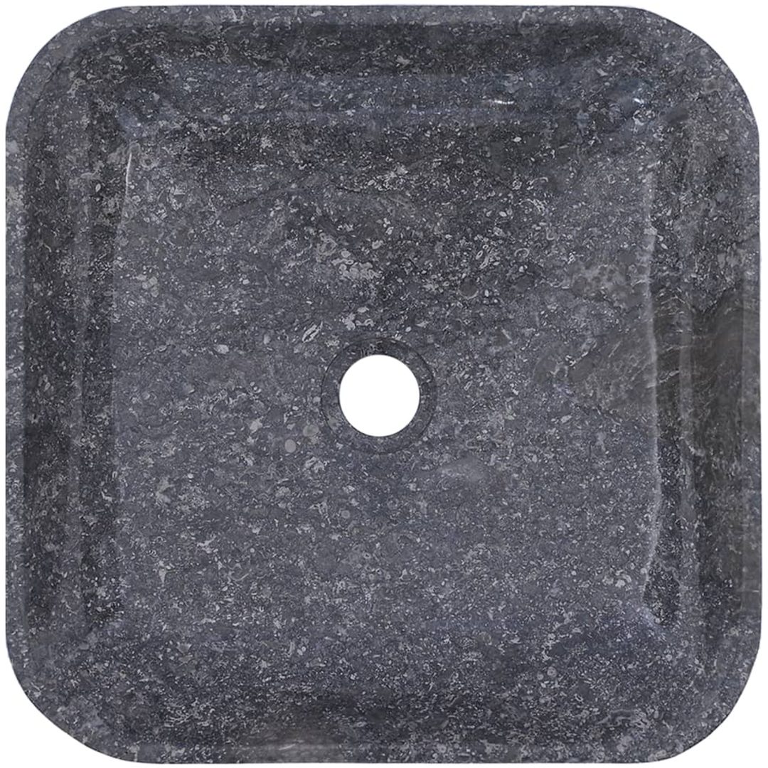 Handfat grå 40x40x10 cm marmor vidaXL – bild 8