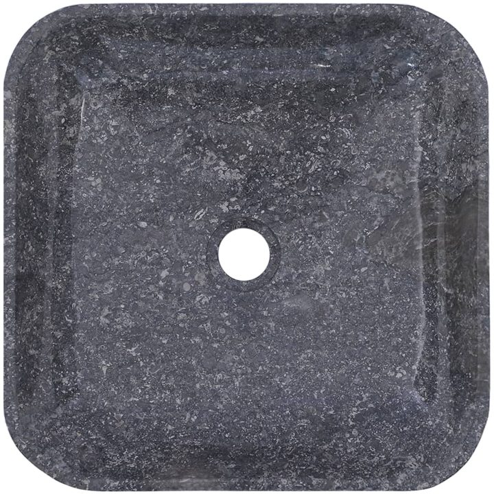 Handfat grå 40x40x10 cm marmor vidaXL – bild 8