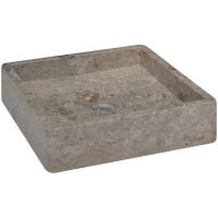 Handfat grå 40x40x10 cm marmor vidaXL