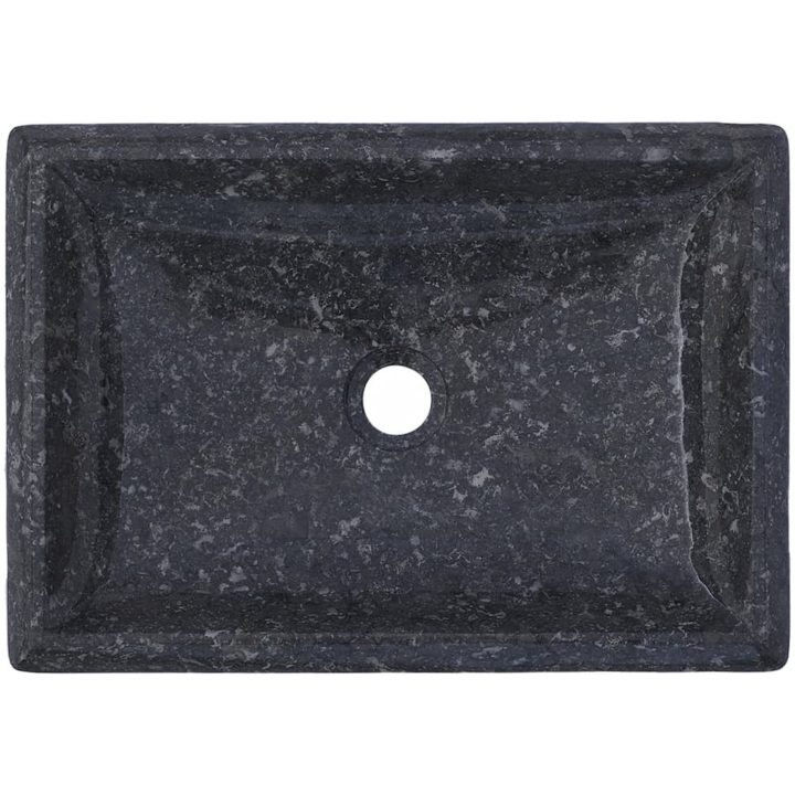 Handfat grå 50x35x10 cm marmor vidaXL – bild 11