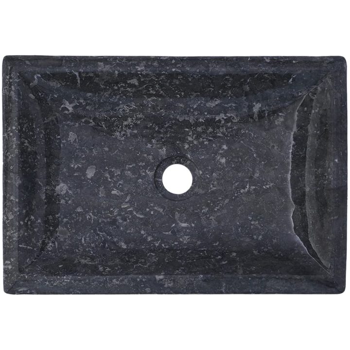 Handfat grå 50x35x10 cm marmor vidaXL – bild 12