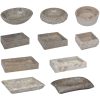 Handfat grå 50x35x10 cm marmor vidaXL – miniatyr 8