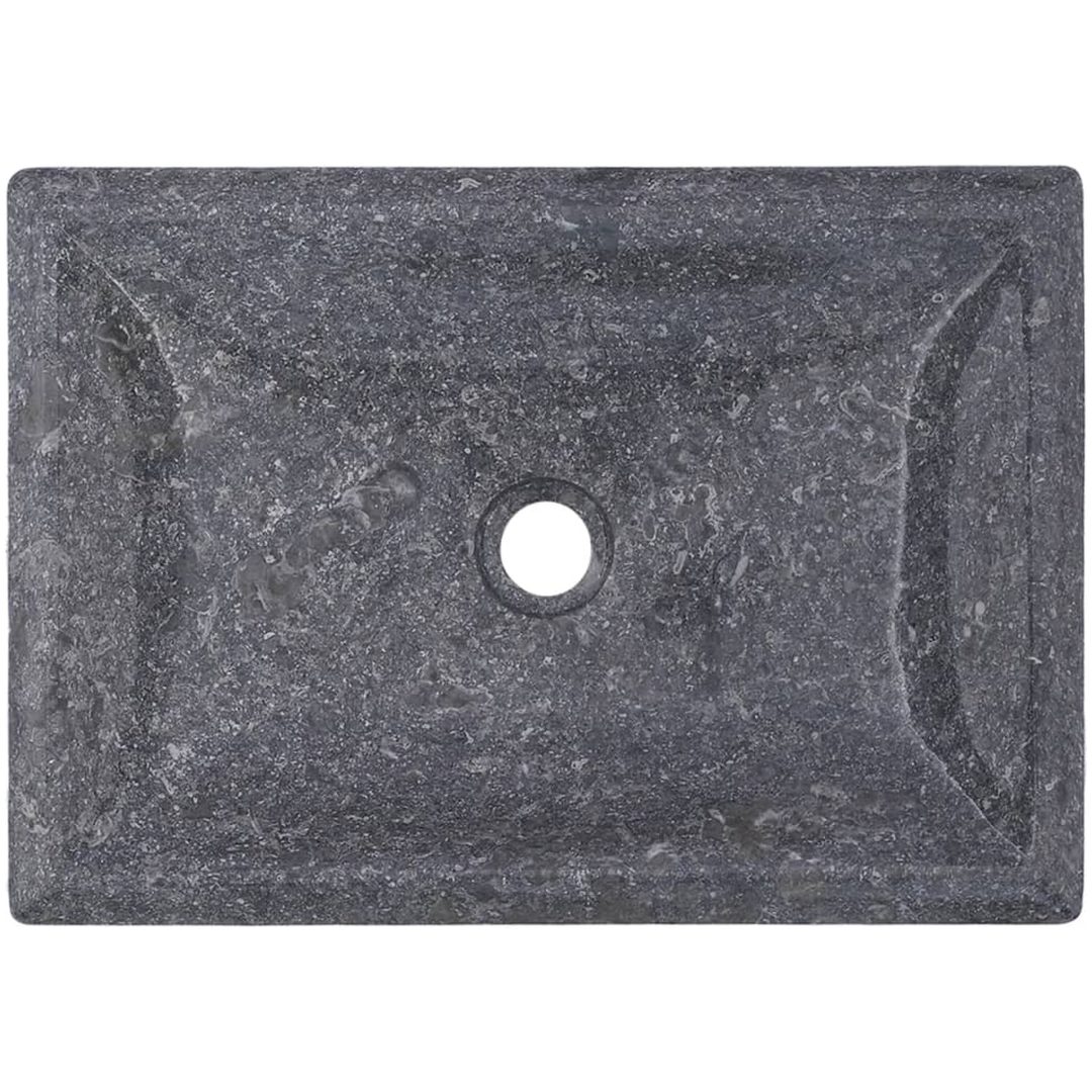 Handfat grå 50x35x10 cm marmor vidaXL – bild 9