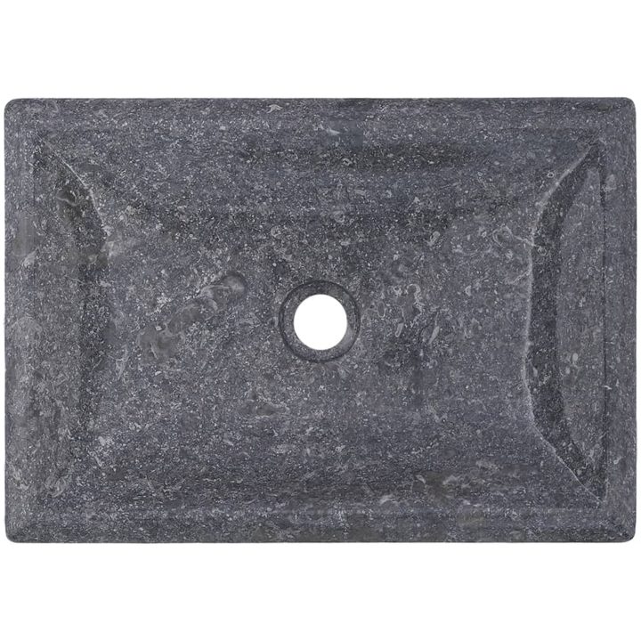 Handfat grå 50x35x10 cm marmor vidaXL – bild 9