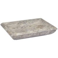 Handfat grå 50x35x10 cm marmor vidaXL