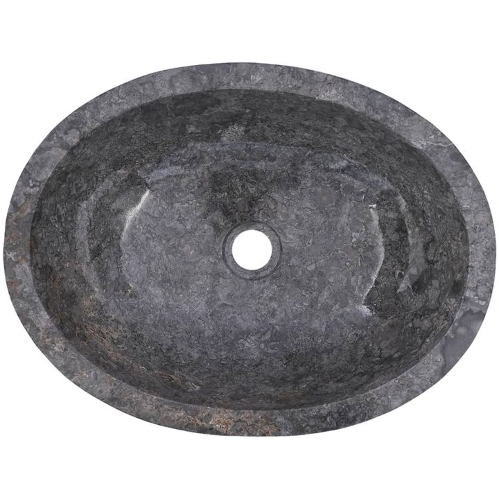 Handfat grå 53x40x15 cm marmor vidaXL – bild 12