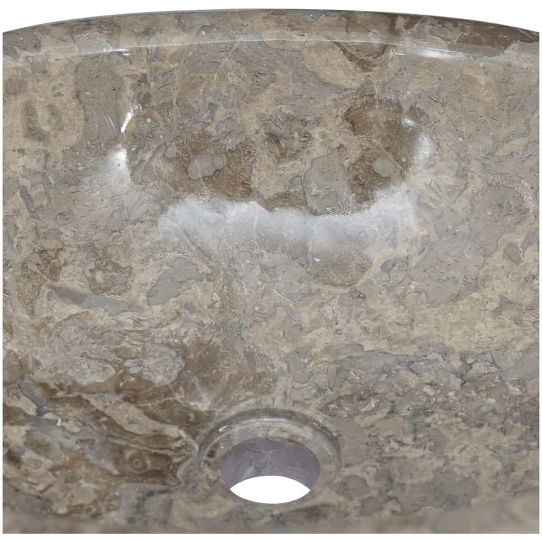 Handfat grå 53x40x15 cm marmor vidaXL – bild 6