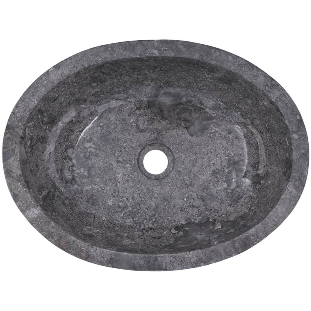 Handfat grå 53x40x15 cm marmor vidaXL – bild 9