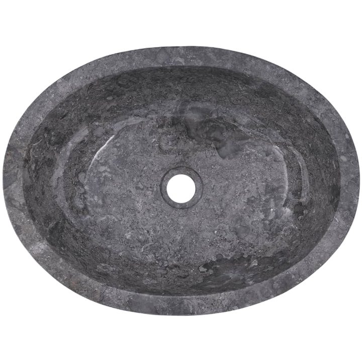 Handfat grå 53x40x15 cm marmor vidaXL – bild 9