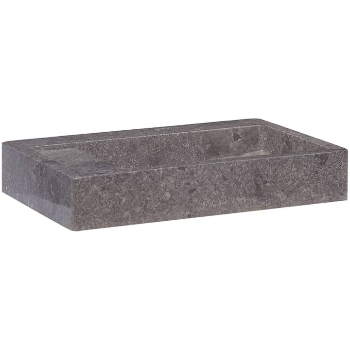 Handfat grå 58x39x10 cm marmor vidaXL – bild 11