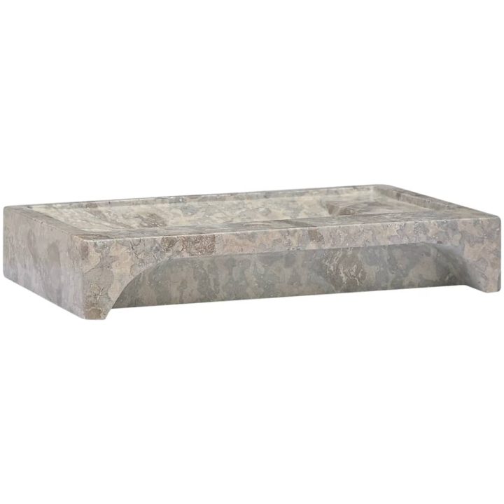 Handfat grå 58x39x10 cm marmor vidaXL – bild 5