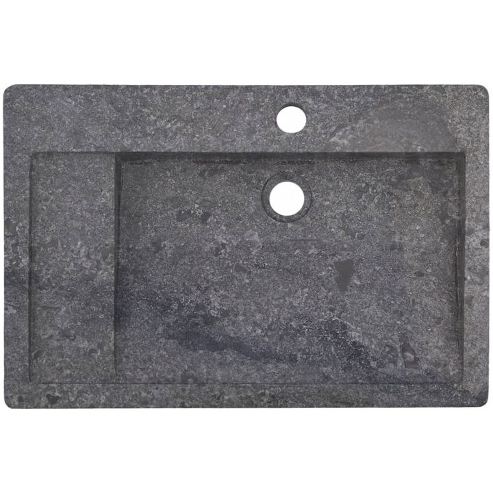 Handfat grå 58x39x10 cm marmor vidaXL – bild 10