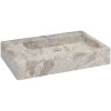 Handfat grå 58x39x10 cm marmor vidaXL – miniatyr 1