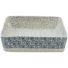 Handfat grå och blå rektangulär 46x35,5x13 cm keramik vidaXL – miniatyr 4