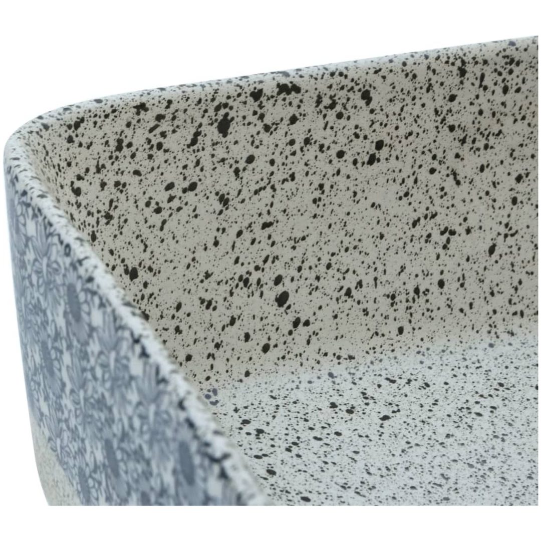 Handfat grå och blå rektangulär 46x35,5x13 cm keramik vidaXL – bild 7