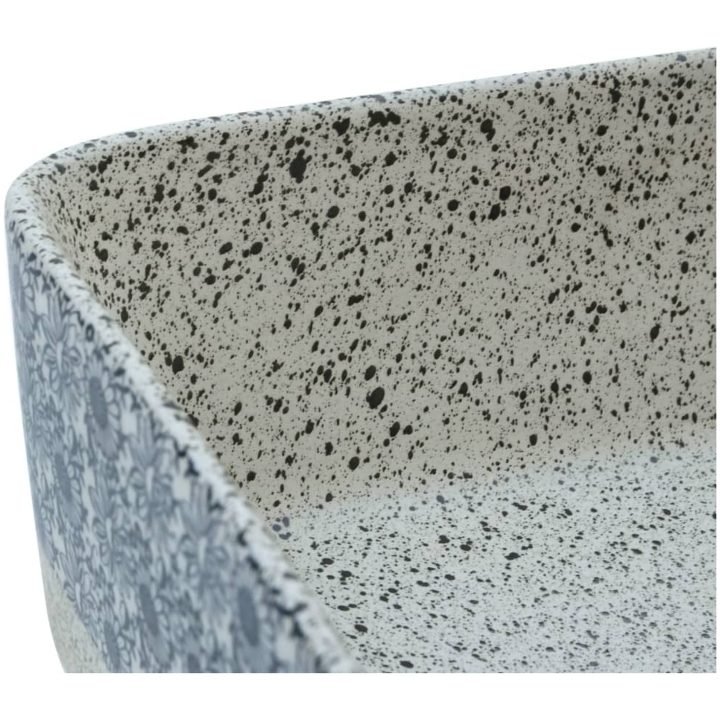Handfat grå och blå rektangulär 46x35,5x13 cm keramik vidaXL – bild 7