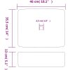 Handfat grå och blå rektangulär 46x35,5x13 cm keramik vidaXL – miniatyr 8
