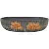 Handfat grå och svart oval keramik vidaXL 59 x 40 x 14 cm – miniatyr 3