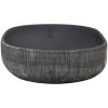Handfat grå och svart oval keramik vidaXL 59 x 40 x 14 cm – miniatyr 5