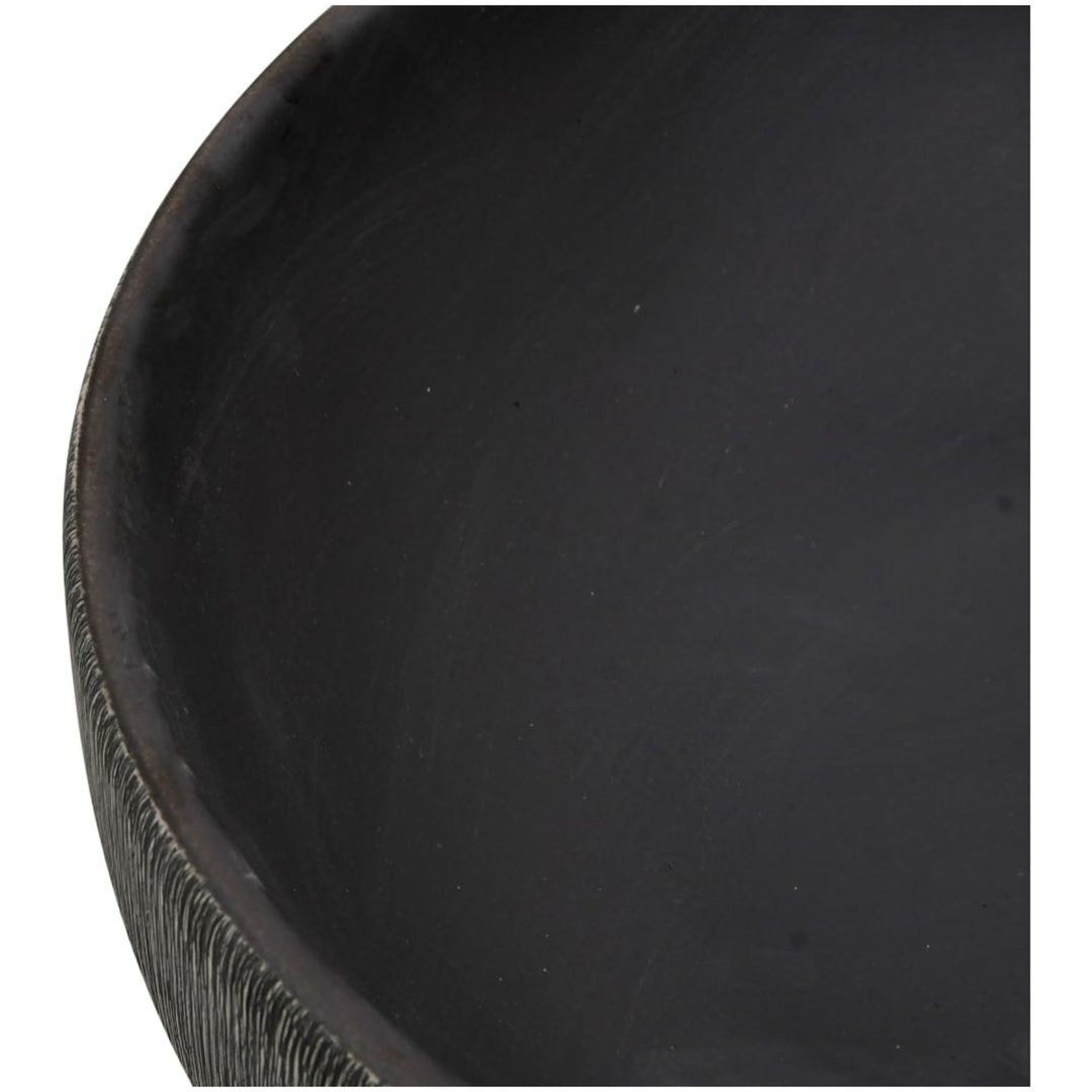 Handfat grå och svart oval keramik vidaXL 59 x 40 x 14 cm – bild 7