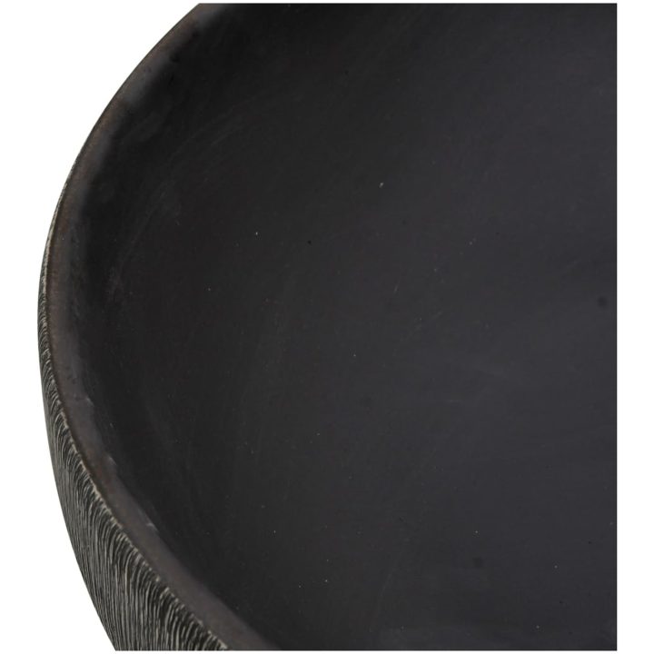 Handfat grå och svart oval keramik vidaXL 59 x 40 x 14 cm – bild 7