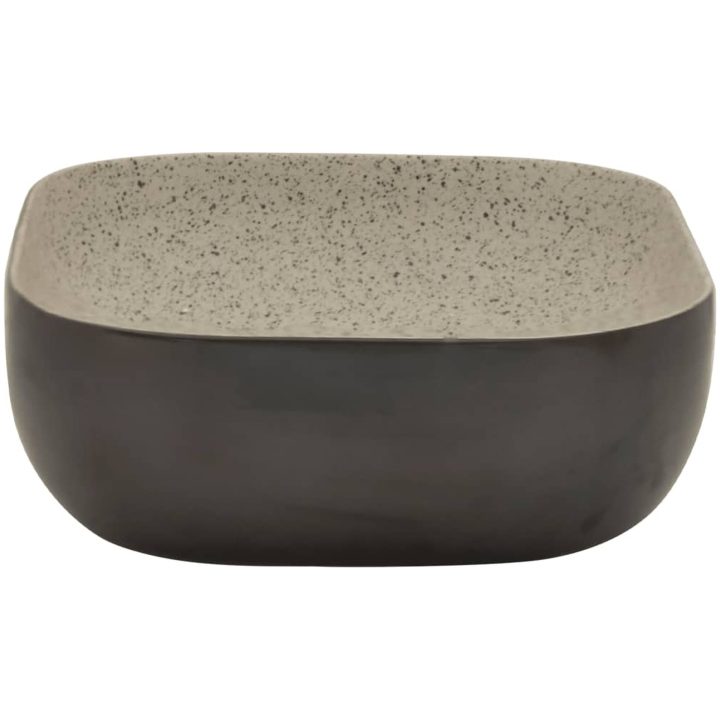 Handfat grå och svart rektangulär keramik vidaXL 48 x 37.5 x 13.5 cm – bild 5