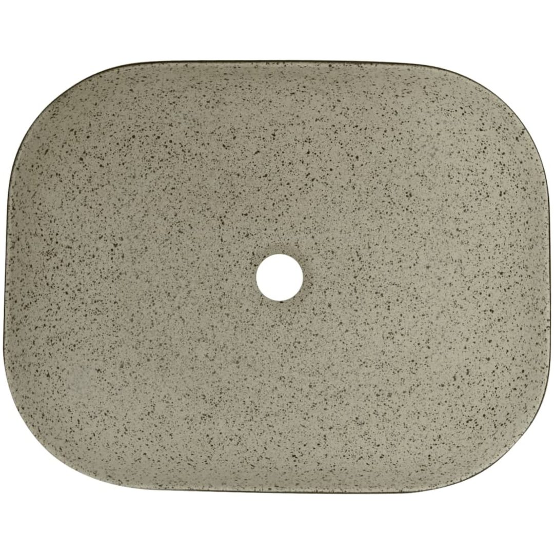Handfat grå och svart rektangulär keramik vidaXL 48 x 37.5 x 13.5 cm – bild 6