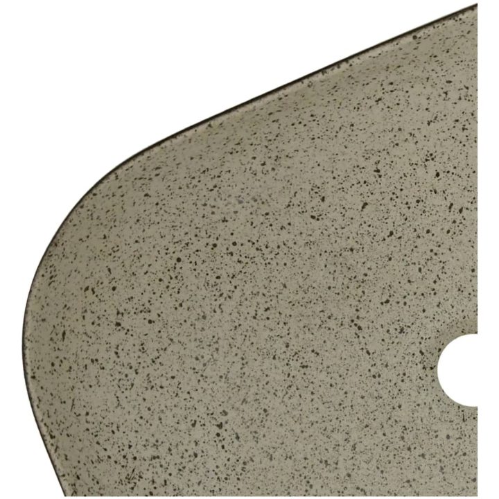 Handfat grå och svart rektangulär keramik vidaXL 48 x 37.5 x 13.5 cm – bild 7