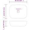 Handfat grå och svart rektangulär keramik vidaXL 48 x 37.5 x 13.5 cm – miniatyr 8