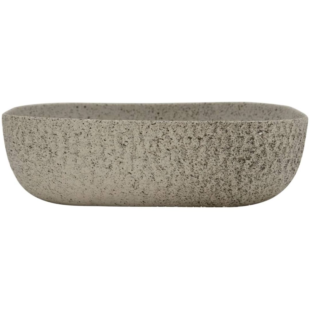 Handfat grå rektangulär keramik vidaXL 48 x 37.5 x 13.5 cm – bild 3