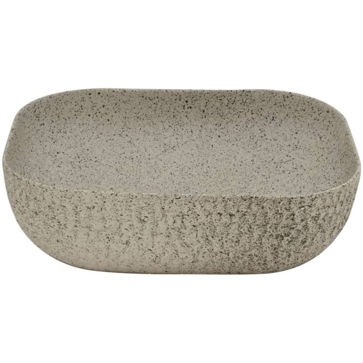 Handfat grå rektangulär keramik vidaXL 48 x 37.5 x 13.5 cm – bild 4