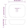 Handfat grå rektangulär keramik vidaXL 48 x 37.5 x 13.5 cm – miniatyr 8