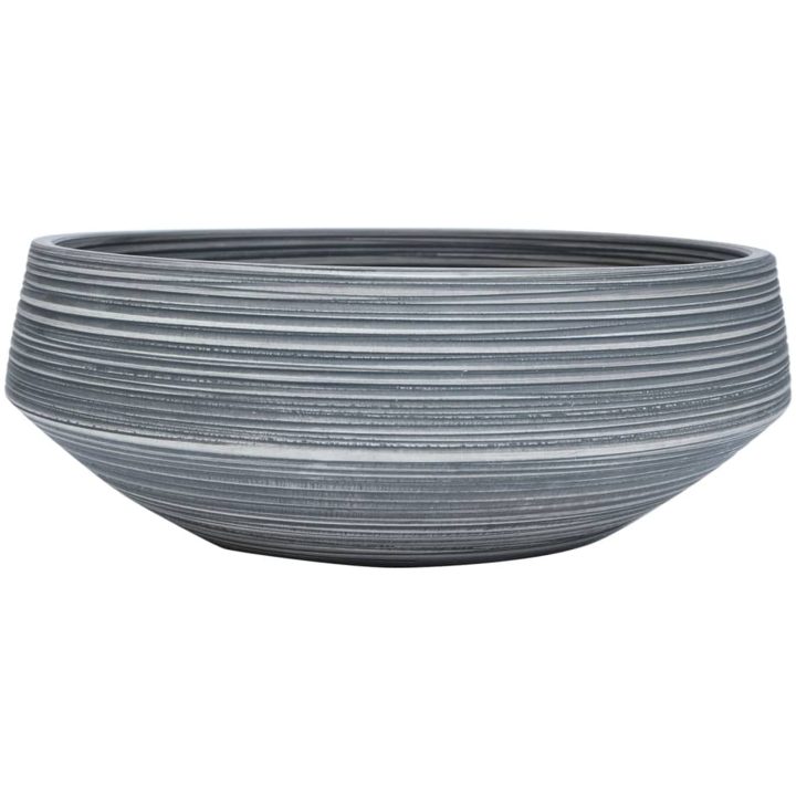 Handfat grå rund Φ41x14 cm keramik vidaXL – bild 2