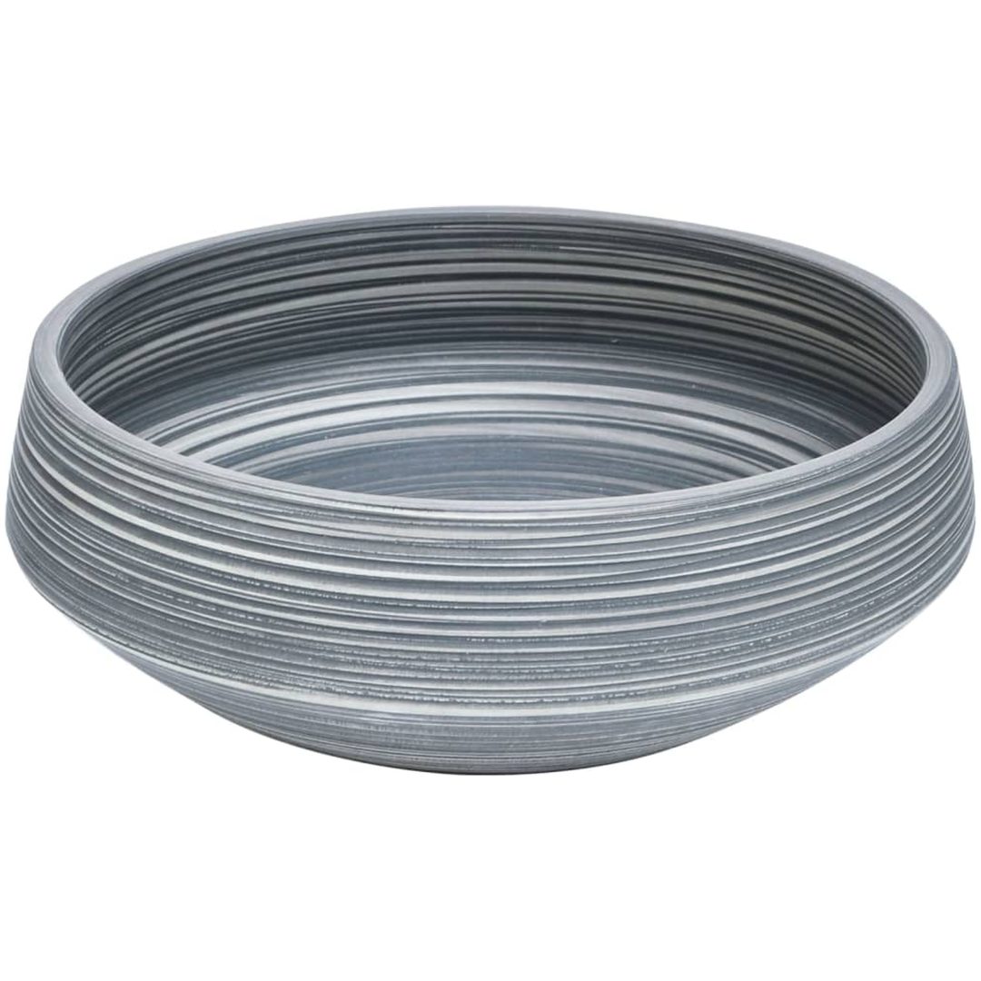 Handfat grå rund Φ41x14 cm keramik vidaXL – bild 3