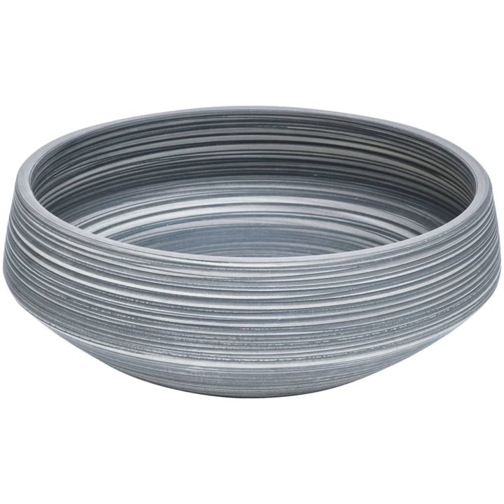 Handfat grå rund Φ41x14 cm keramik vidaXL – bild 3