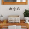 Handfat gräddvit 30x30x13 cm marmor vidaXL – miniatyr 3
