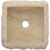 Handfat gräddvit 30x30x13 cm marmor vidaXL – miniatyr 6
