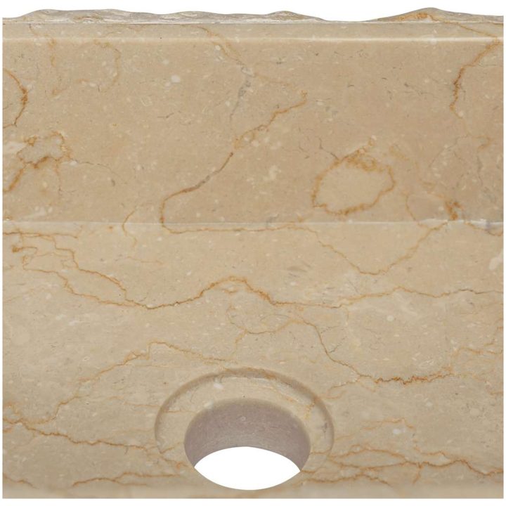 Handfat gräddvit 30x30x13 cm marmor vidaXL – bild 8