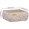 Handfat gräddvit 30x30x13 cm marmor vidaXL – miniatyr 9