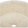 Handfat gräddvit ⌀40x15 cm marmor vidaXL – miniatyr 5