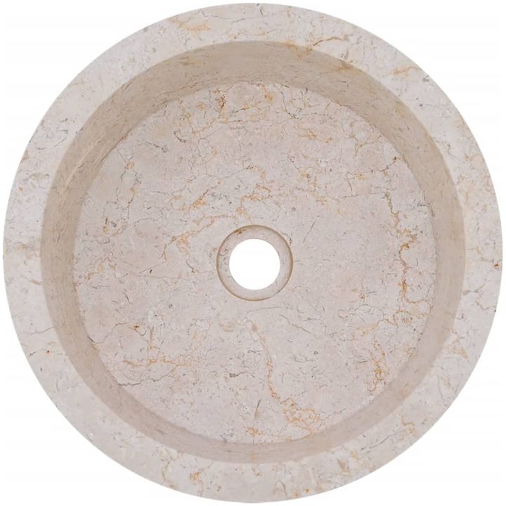 Handfat gräddvit ⌀40x15 cm marmor vidaXL – bild 10