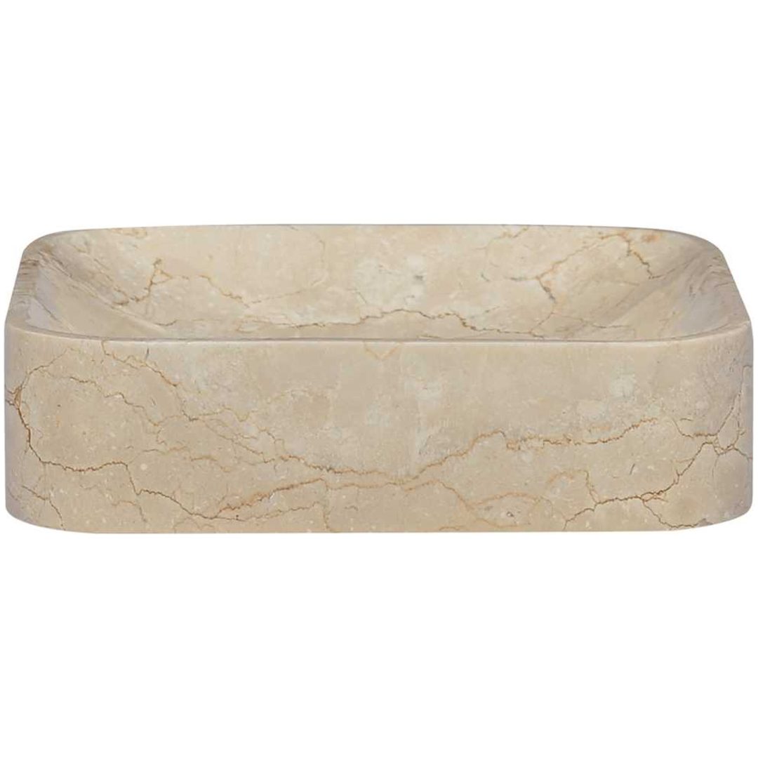 Handfat gräddvit 40x40x10 cm marmor vidaXL – bild 2