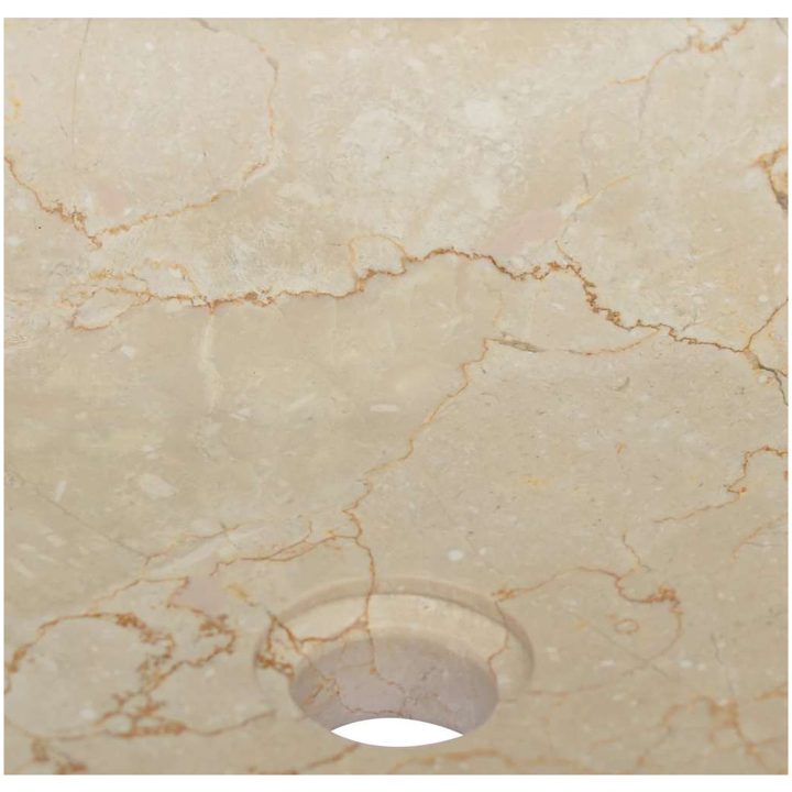 Handfat gräddvit 40x40x10 cm marmor vidaXL – bild 6